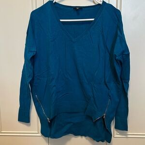 Express XS Blue side Zipper Sweater